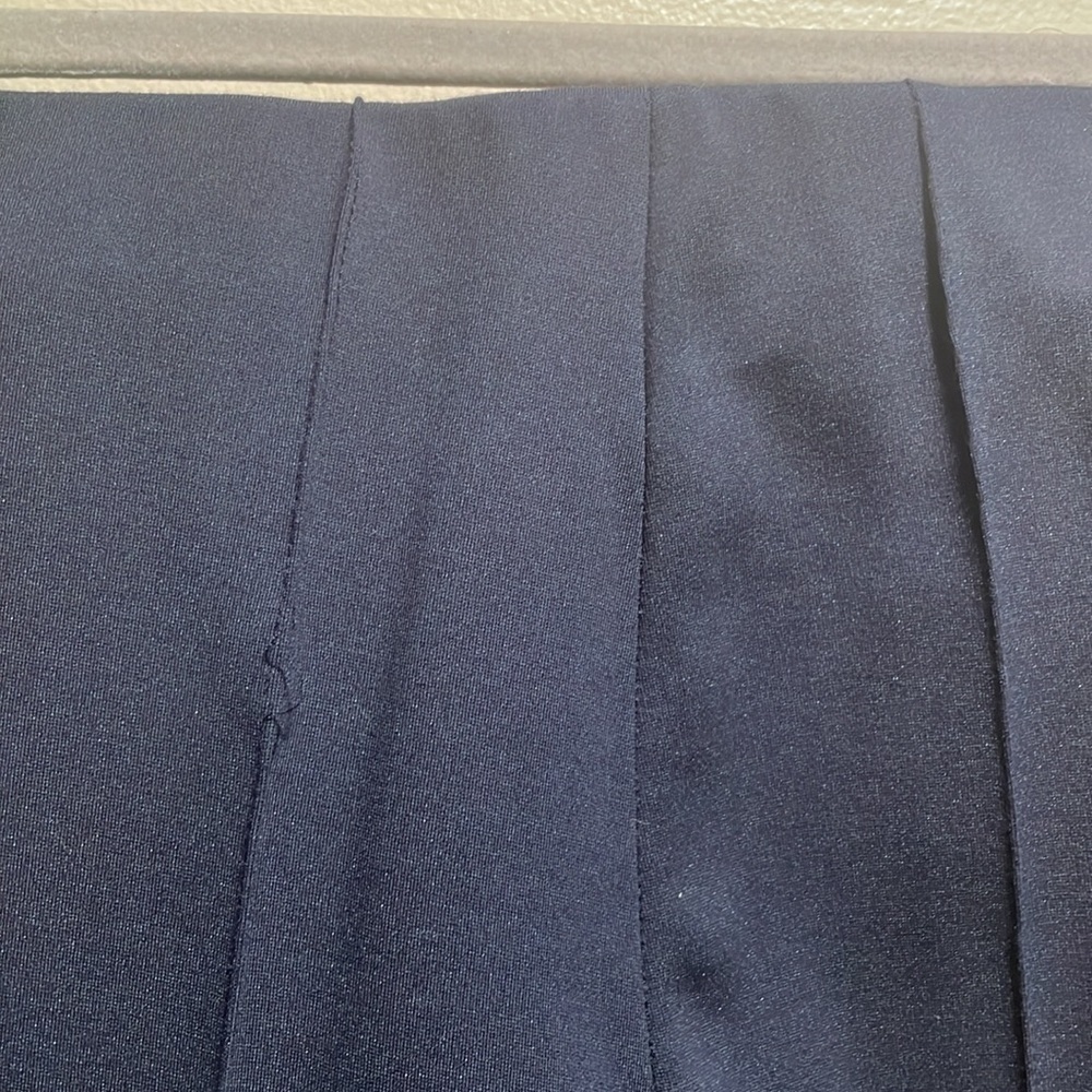 🌟Host Pick🌟 Vilagallo Navy Blue Front Seam Detachable Real Rabbit Hem Size 38 - Picture 7 of 10